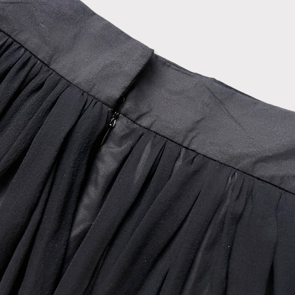 Jones New York Black Silk Highwaisted Midi Skirt Size 8 - Picture 6 of 9